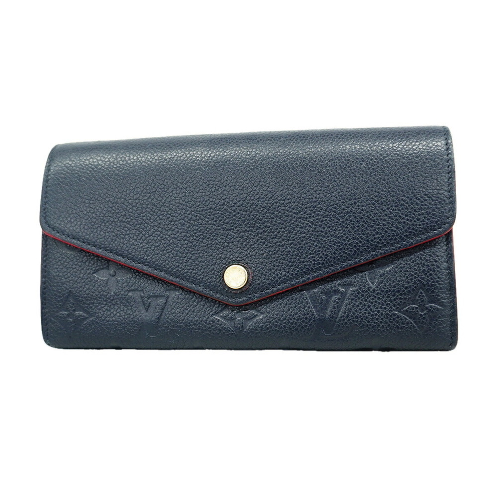 Louis Vuitton Monogram Empreinte Portefeuille Sarah Long Wallet M62125 Marine...